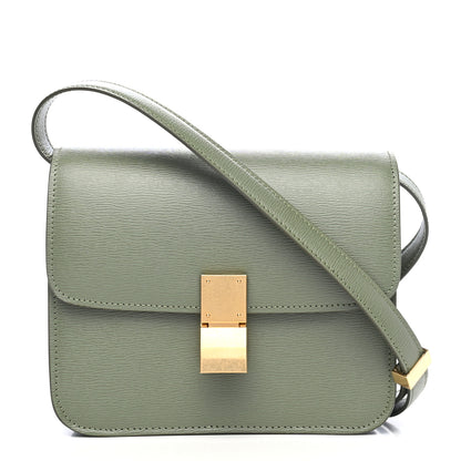 Celine Liege Calfskin Teen Classic Box Flap Bag Light Khaki 1 of 4