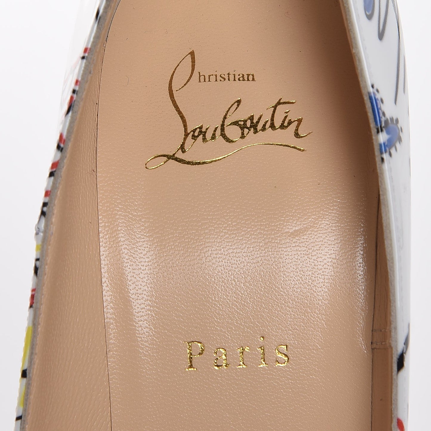 Patent Loubitag So Kate 120 Pumps 39.5 White Multi