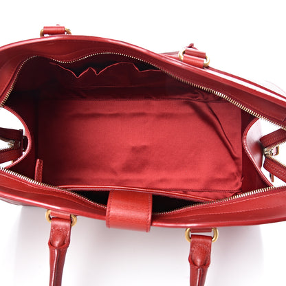 Saint Laurent Textured Calfskin Medium Cabas ChYc Red 4 of 17