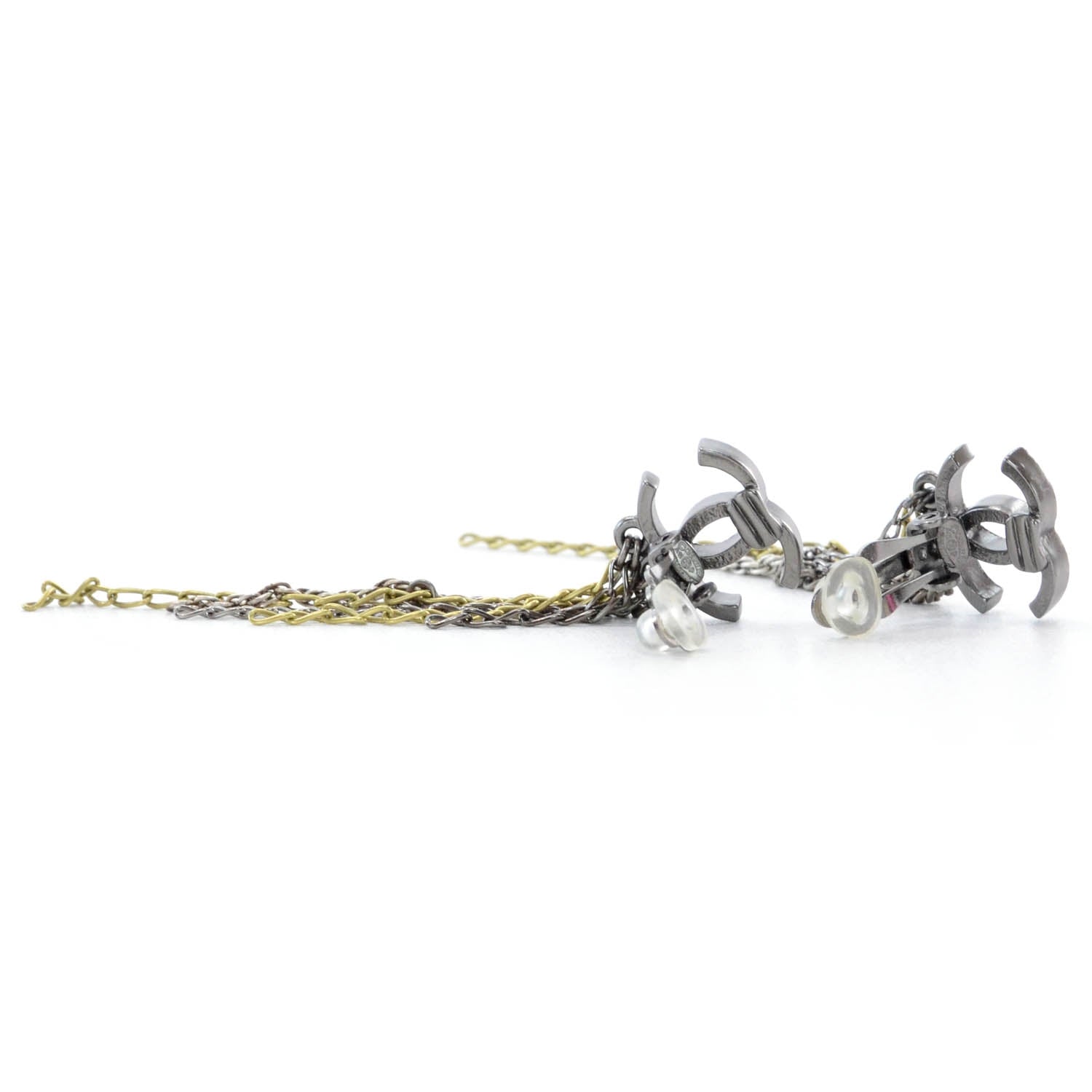 Chanel CC Chain Clip On Earrings 3 of 4