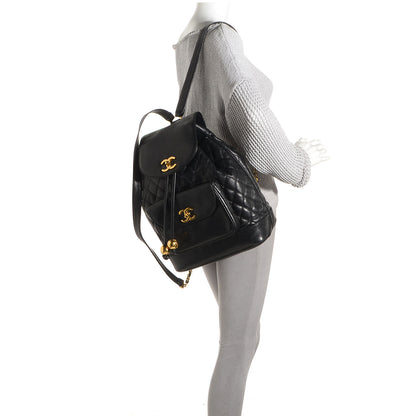 Chanel Quilted Caviar Drawstring Backpack Black 2 of 9