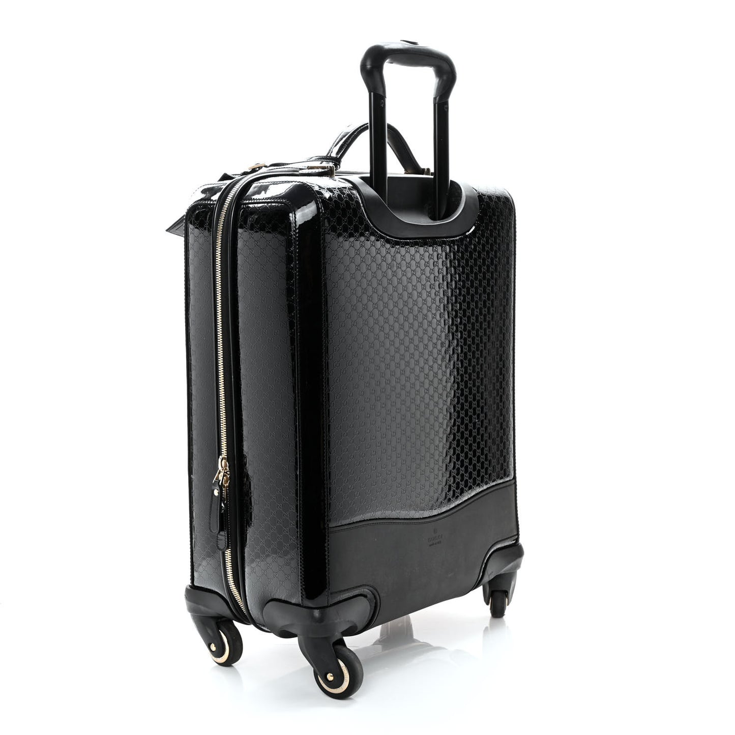 Patent Microguccissima Carry On Suitcase Black