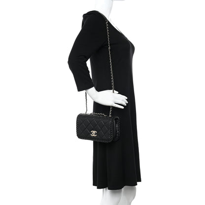 Chanel Lambskin Quilted Small Whipstitch Flap Bag Black 1 of 10