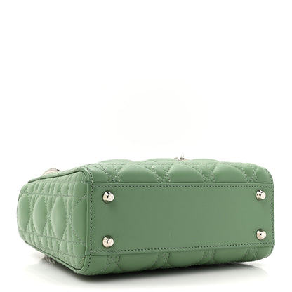 Christian Dior Lambskin Cannage Mini Lady Dior Green 4 of 12