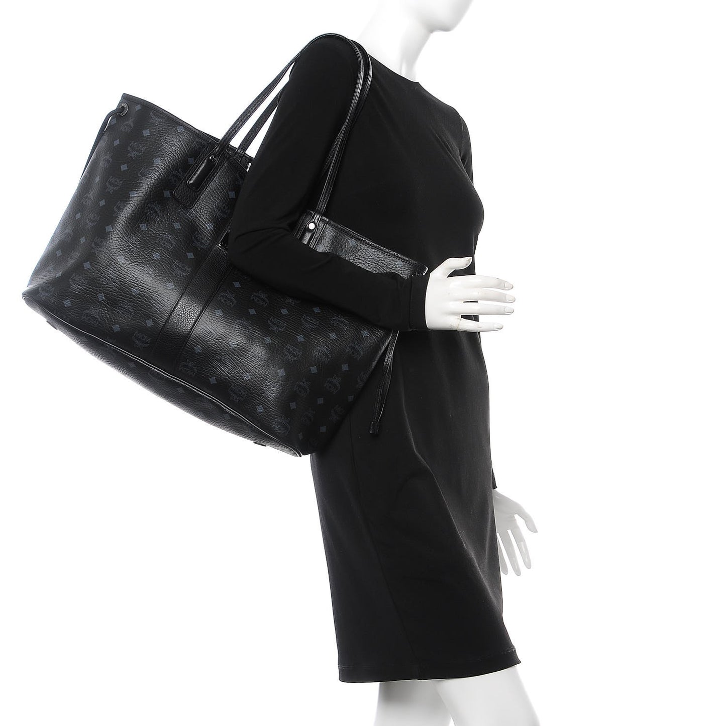 Visetos Large Liz Reversible Shopper Tote Black