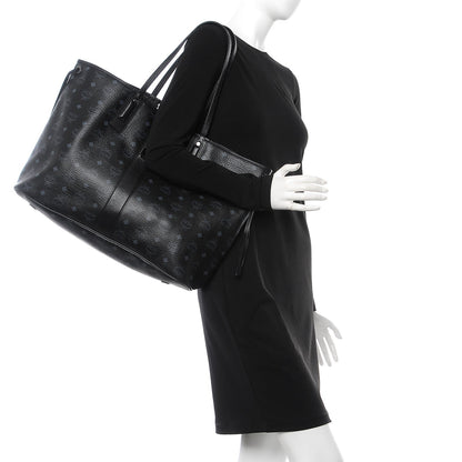 MCM Visetos Large Liz Reversible Shopper Tote Black 2 of 11