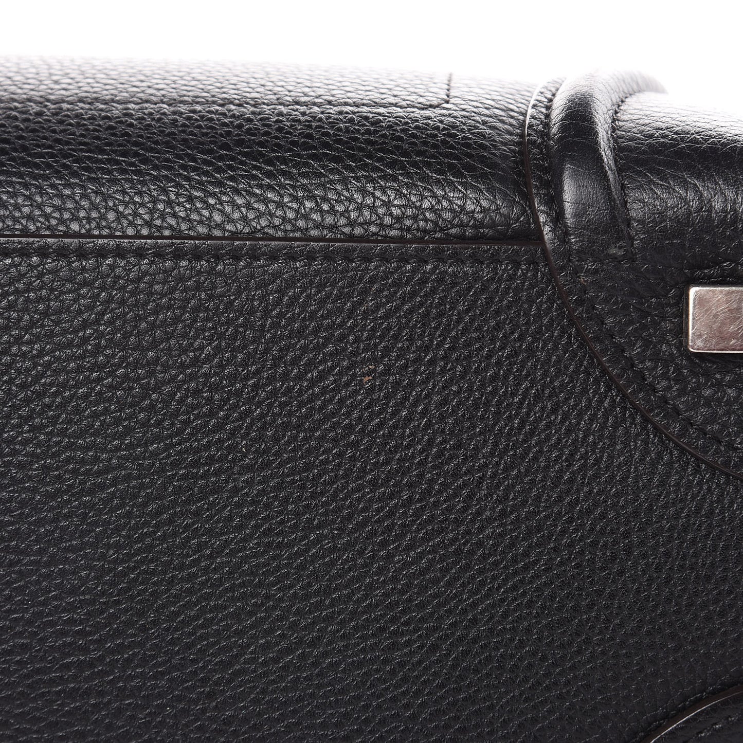 Drummed Calfskin Micro Luggage Black