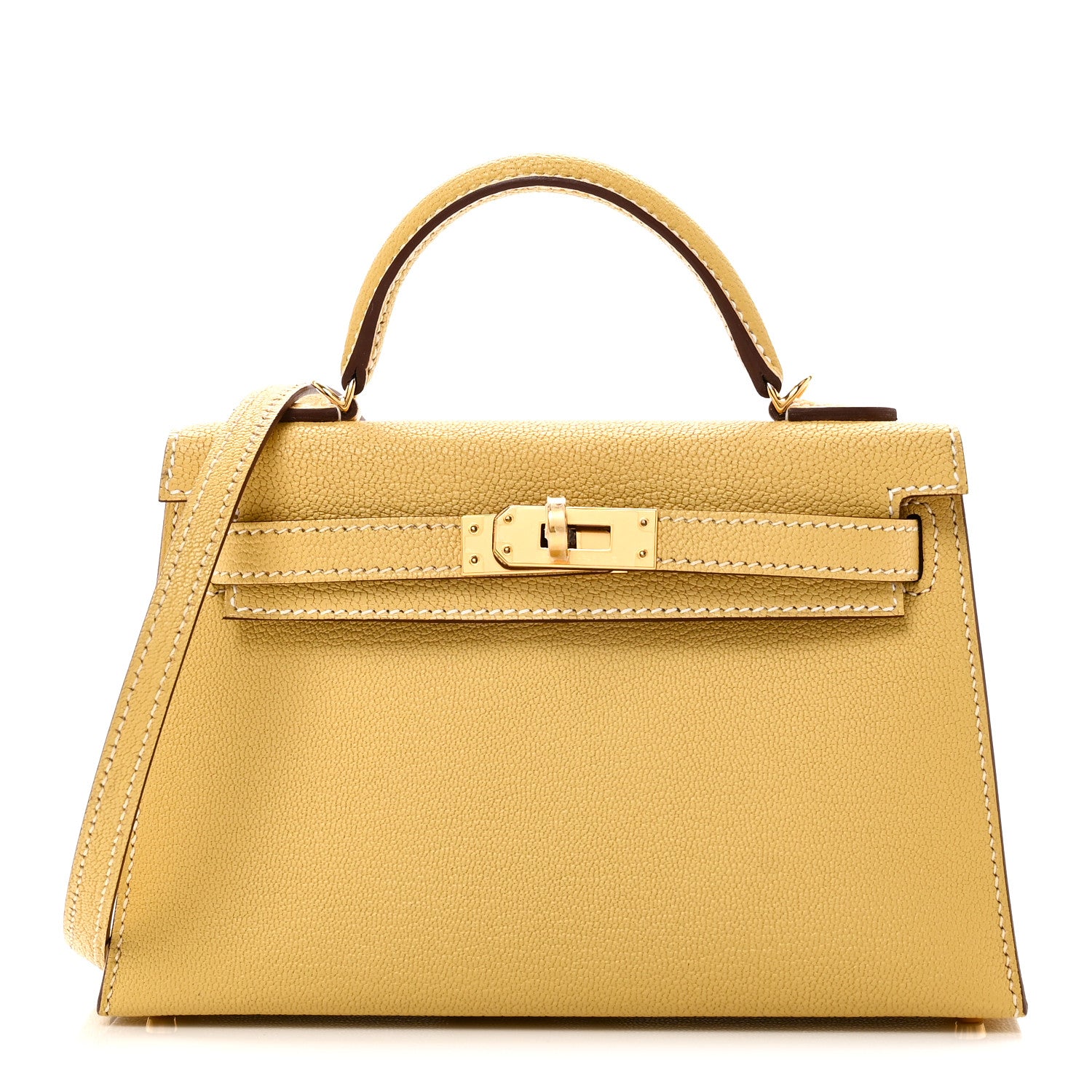 Hermes Chevre Mysore Mini Kelly Sellier 20 Foin 1 of 10