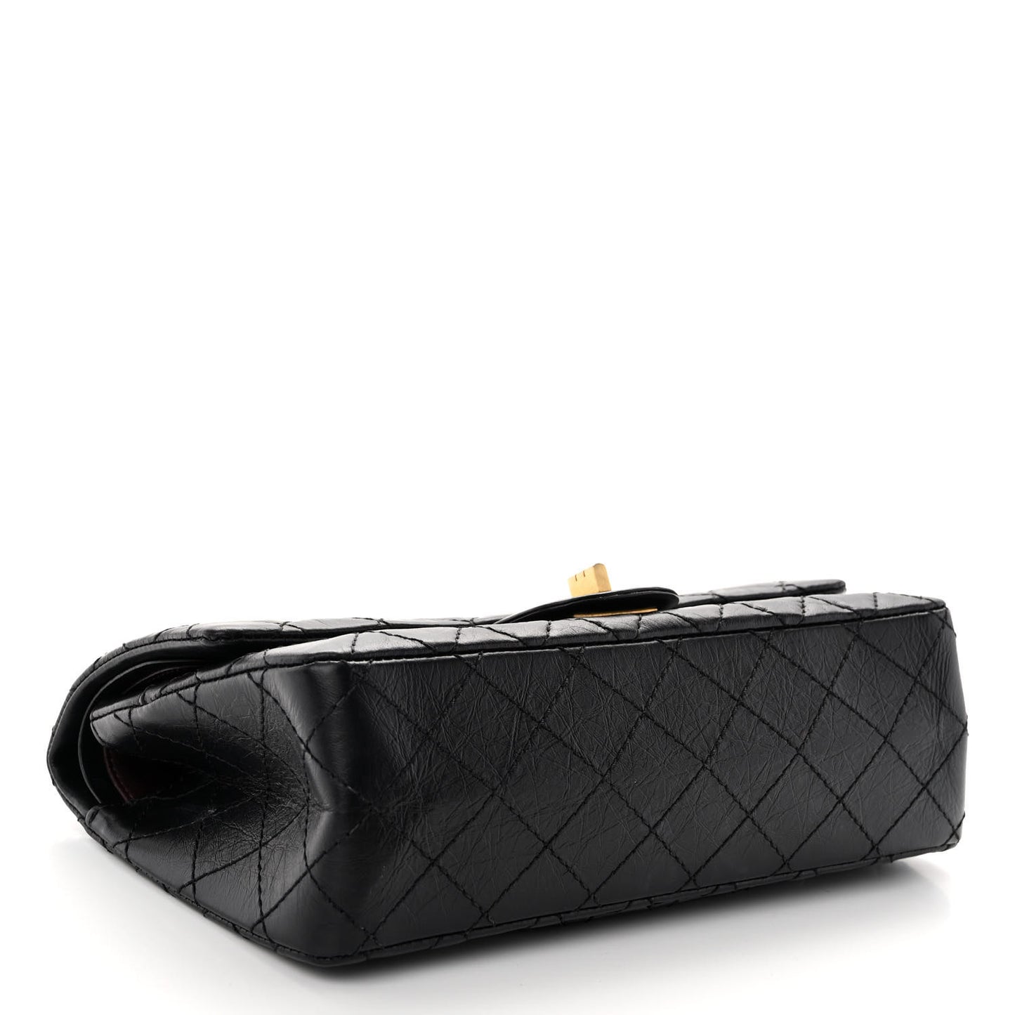 Aged Calfskin Quilted 2.55 Reissue 225 Flap Black