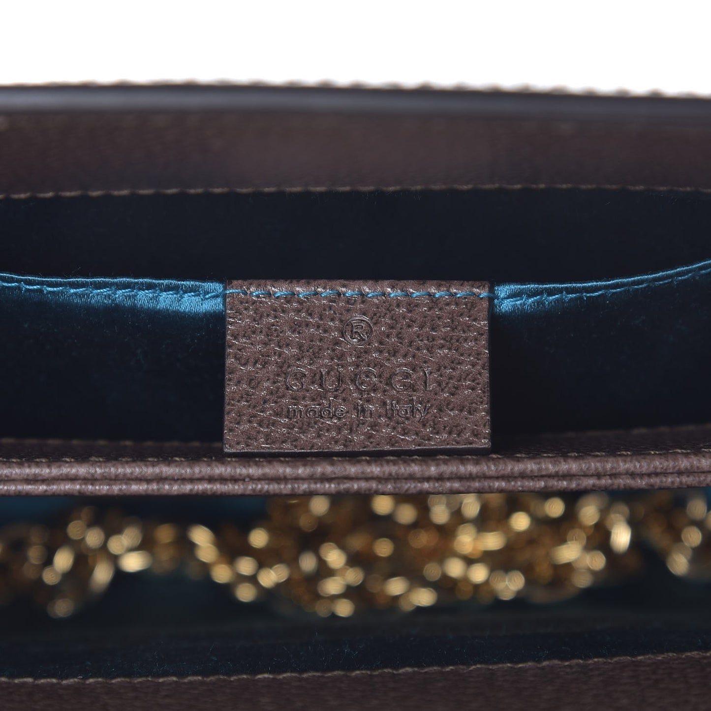 GG Supreme Monogram Web Small Ophidia Chain Shoulder Bag Brown