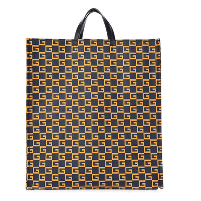 Gucci Coated Canvas Square G Vertical Tote Blue 1 of 12