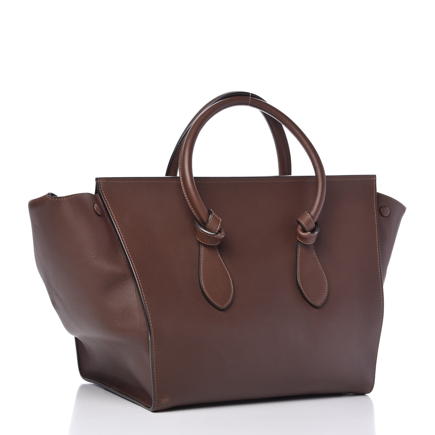 Celine Natural Calfskin Large Tie Knot Tote Acajou 3 of 9
