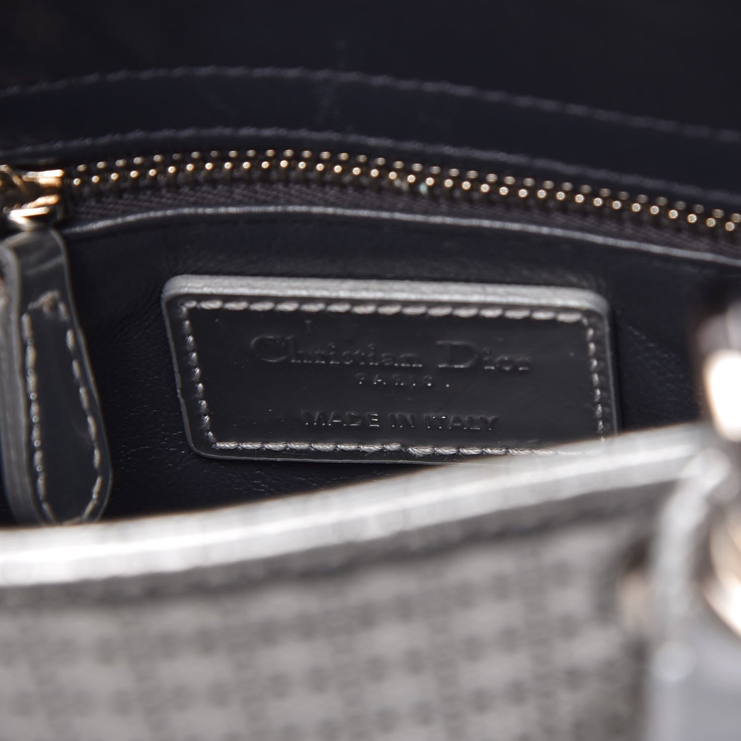 Christian Dior Metallic Patent Micro-Cannage Mini Lady Dior Silver 6 of 9