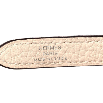 Hermes Taurillon Clemence Verso Halzan 25 Nata Biscuit 8 of 11