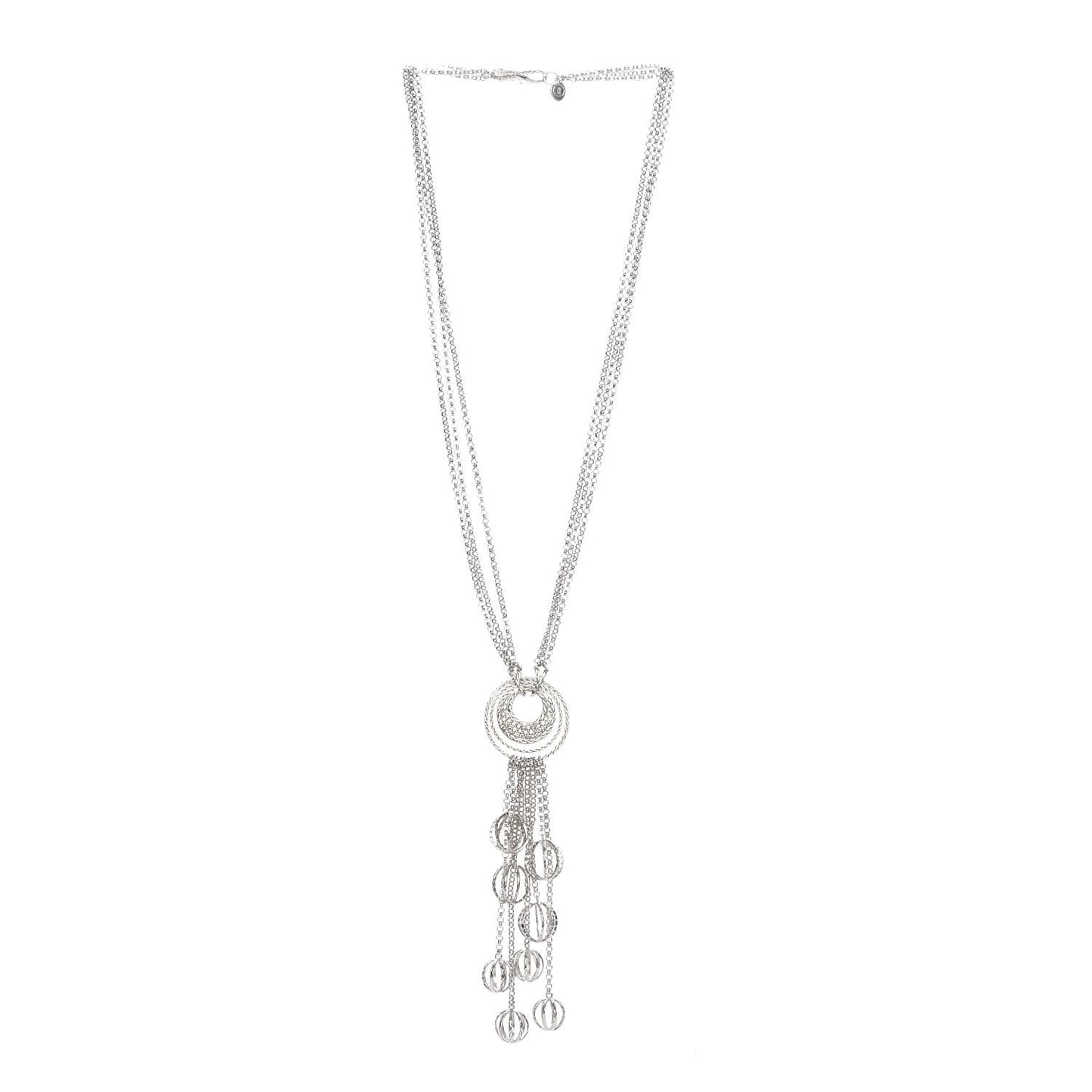 Sterling Silver Diamond Langit Long Necklace