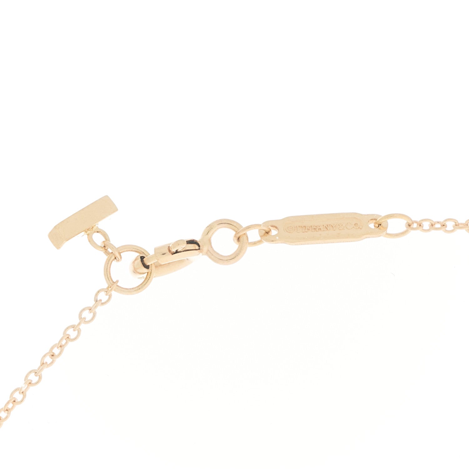 Tiffany 18K Rose Gold Small T Smile Pendant Necklace 4 of 6