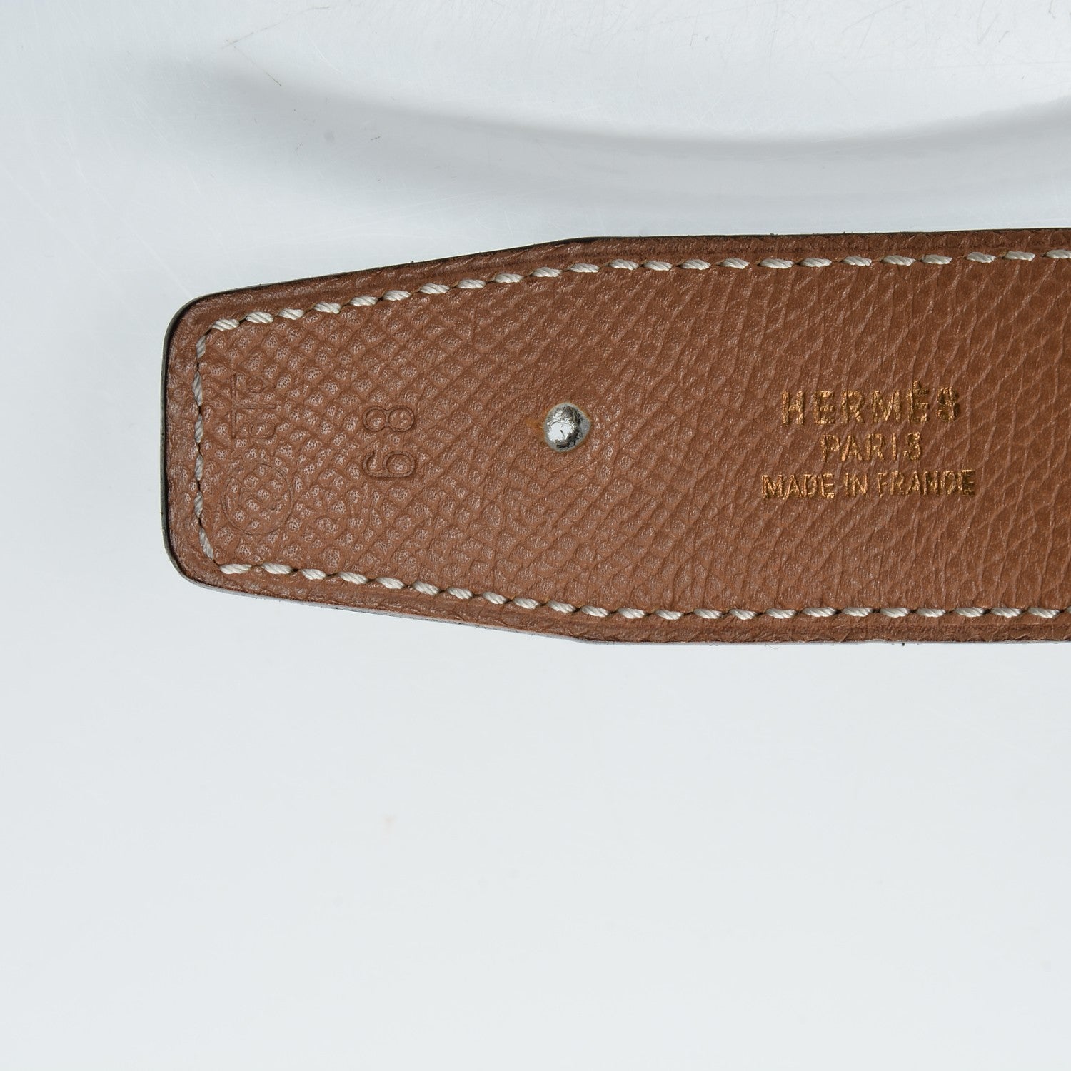 Hermes Box Epsom 32mm H Belt 68 Black Gold 6 of 8