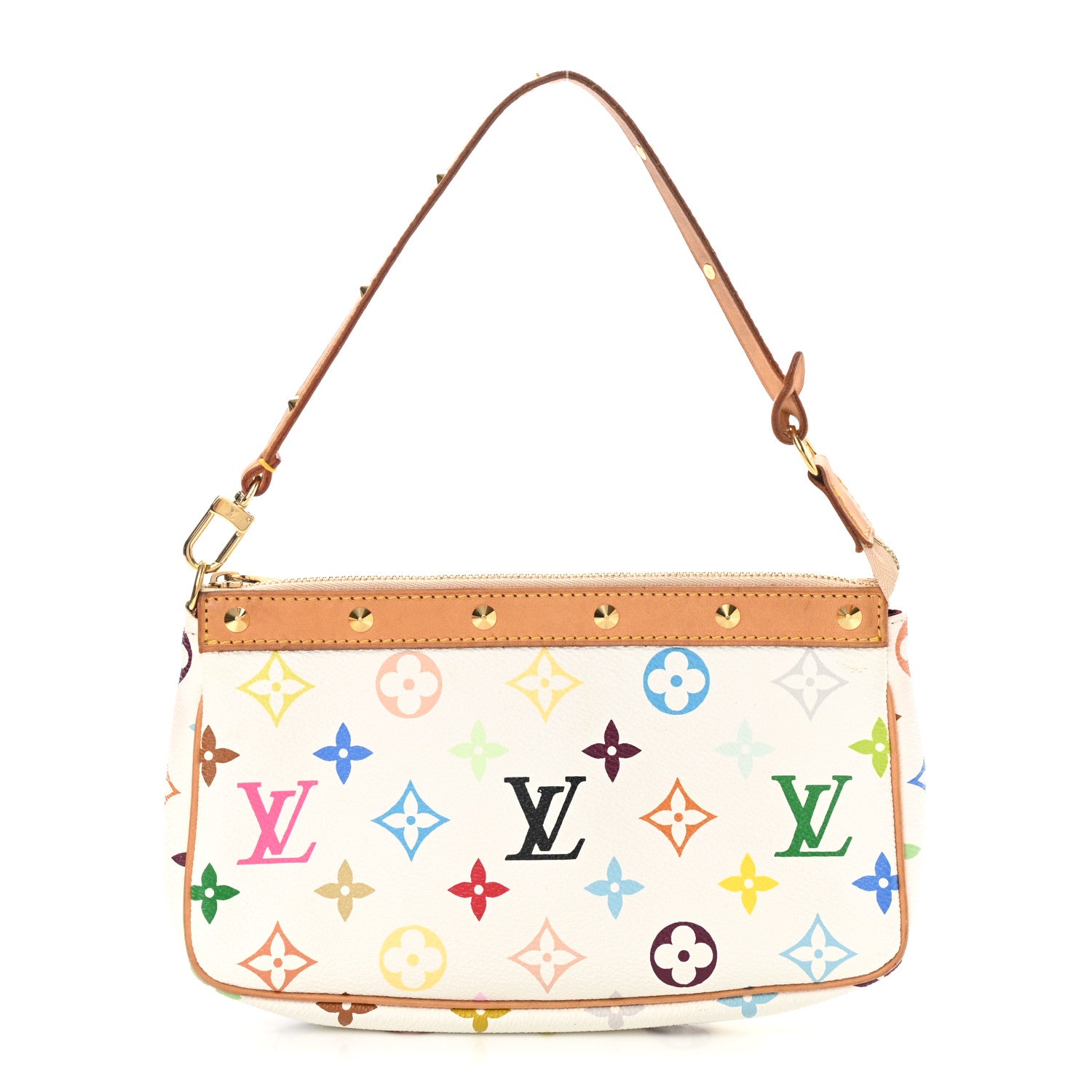 Louis Vuitton Monogram Multicolor Pochette Accessories White 1 of 10
