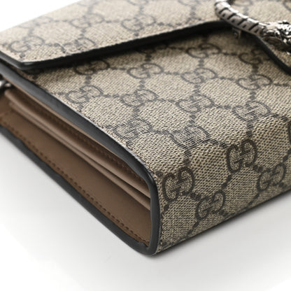 Gucci GG Supreme Monogram Mini Dionysus Chain Wallet Beige Taupe 8 of 10