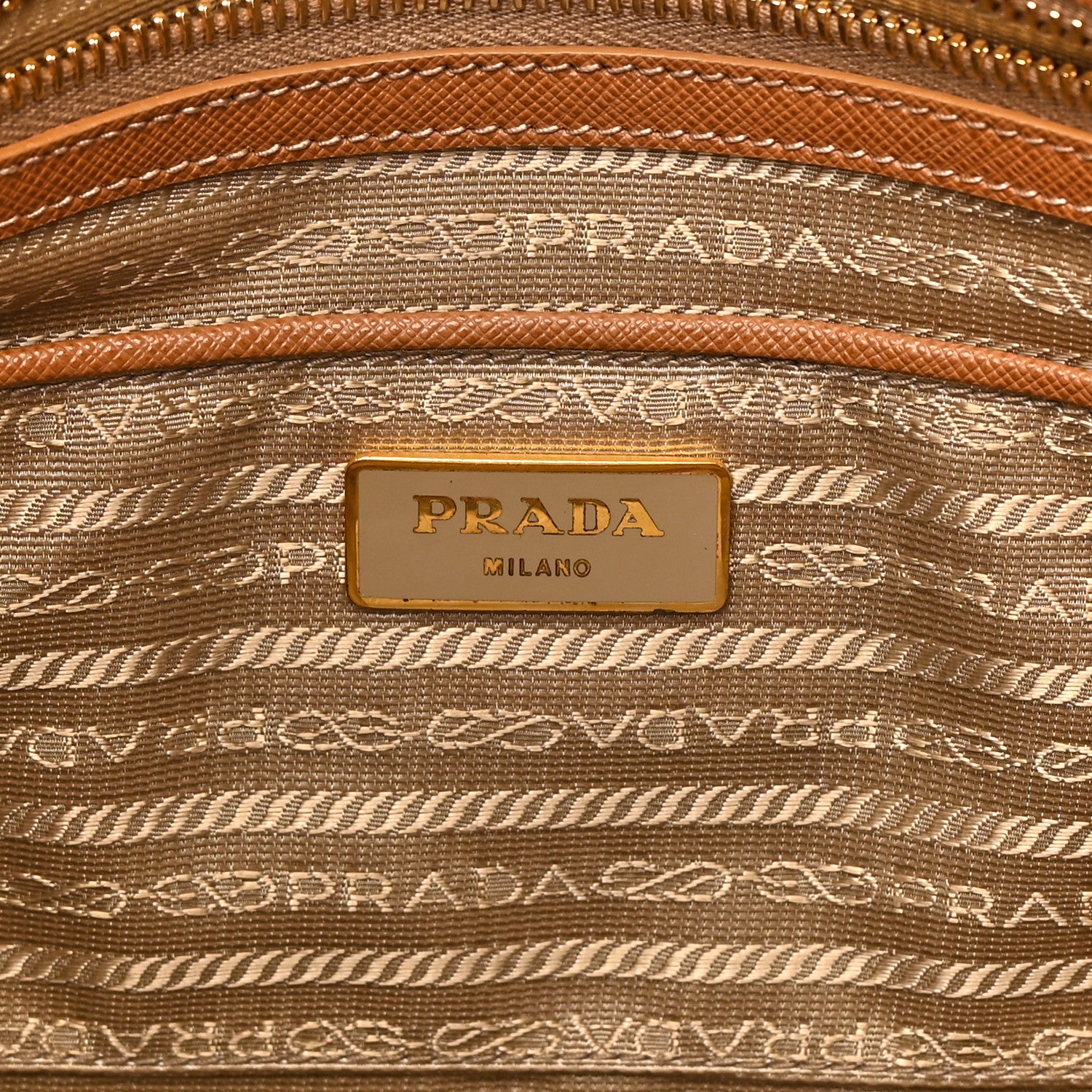 Prada Saffiano Lux Extra Large Galleria Double Zip Tote Caramel 8 of 19