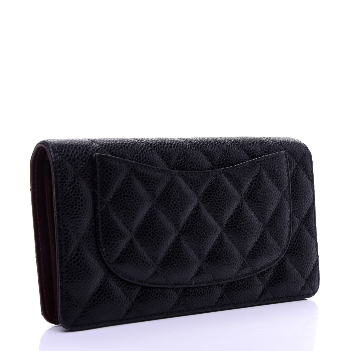 Caviar Quilted Yen Wallet Black