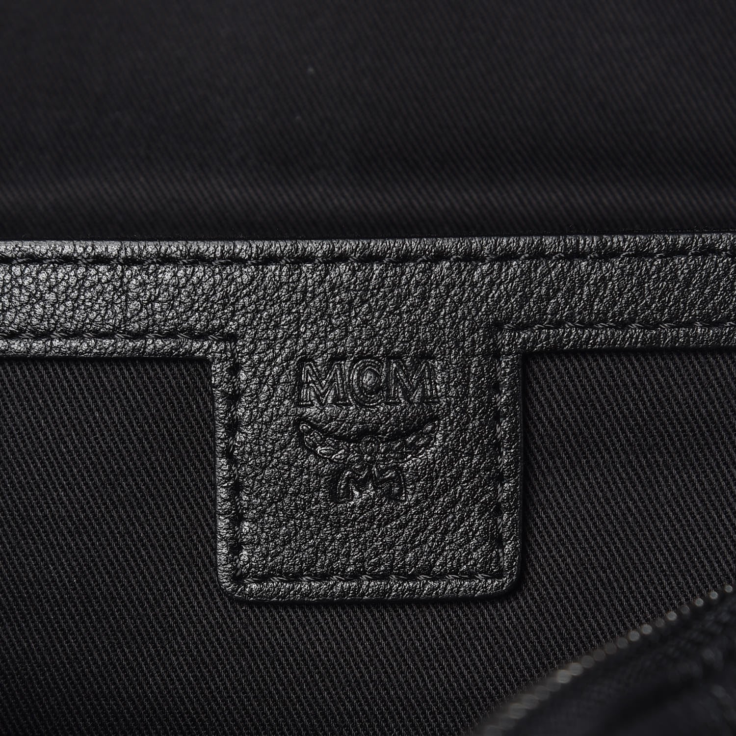 MCM Calfskin Ottomar Monogram Duke Backpack Black 8 of 9