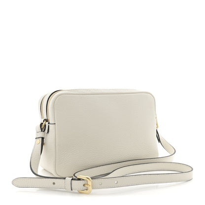 Prada Vitello Daino Soft Medium Double Zip Shoulder Bag White 3 of 11