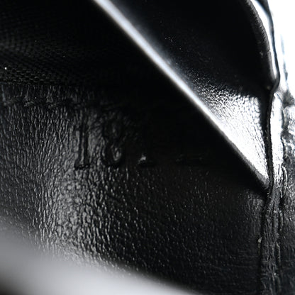 Prada Brushed Calfskin Small Triangle Bi-Fold Wallet Black 7 of 8