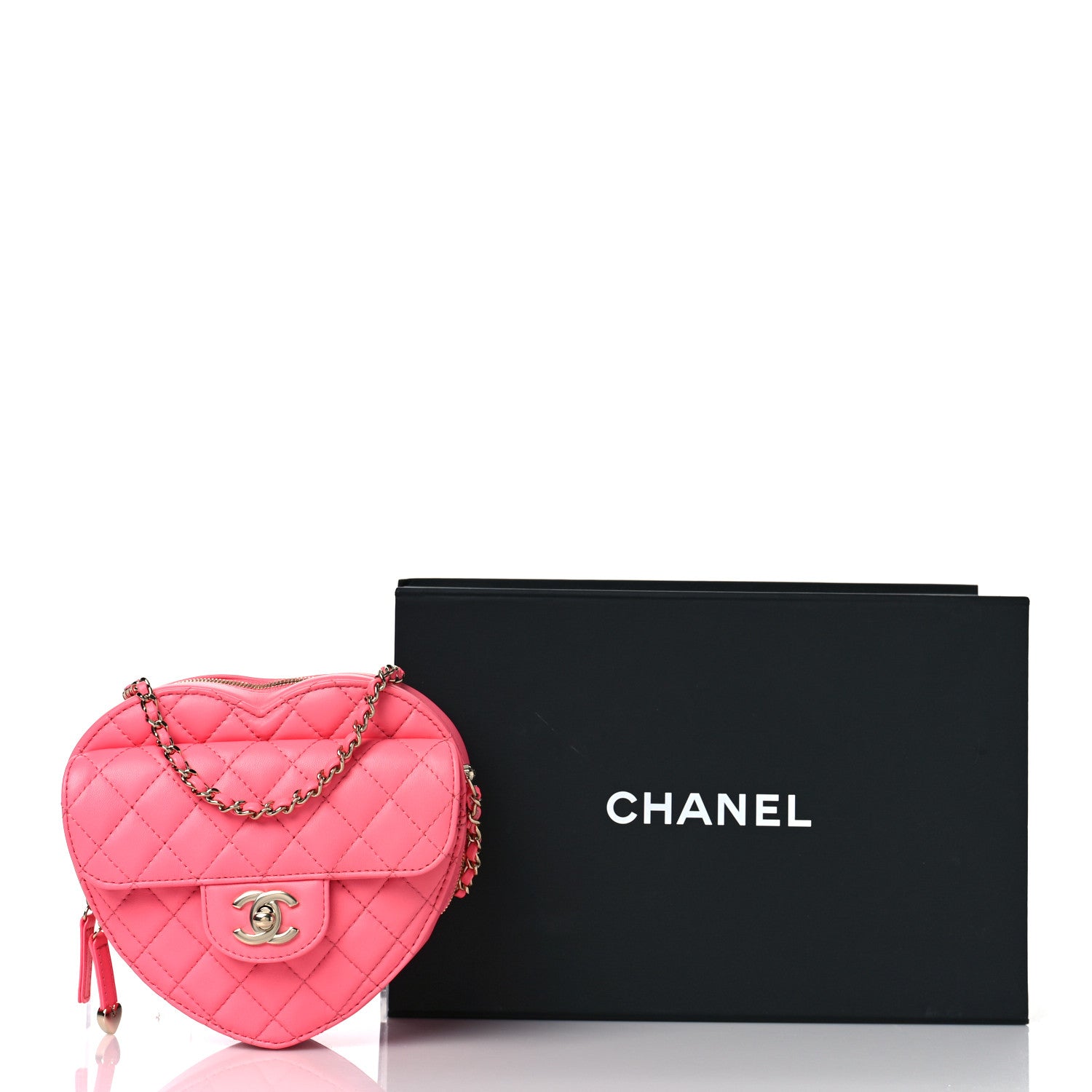 Chanel Lambskin Quilted CC In Love Heart Bag Pink 9 of 9