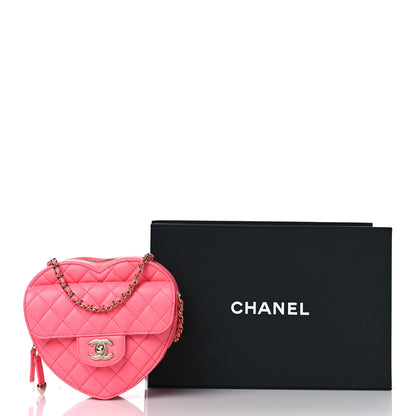 Chanel Lambskin Quilted CC In Love Heart Bag Pink 9 of 9