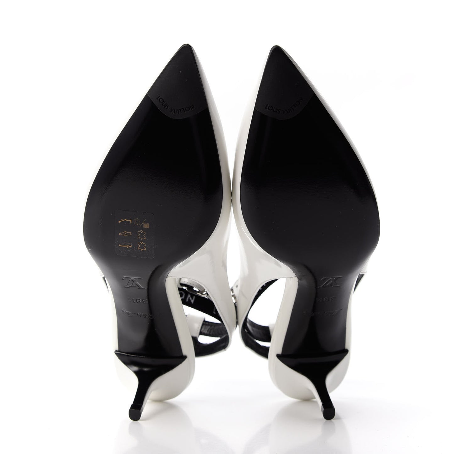 Patent Call Back Sling Back Pumps 38.5 White