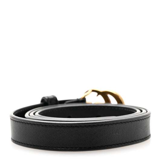 Calfskin Double G 20mm Belt 80 32 Black