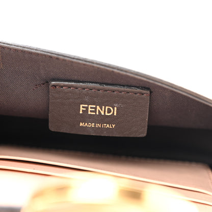 Fendi Vitello Cruise F is Fendi Bi-Color FF 1974 Embossed Envelope Belt Bag Maya Black Light Rose 6 of 11