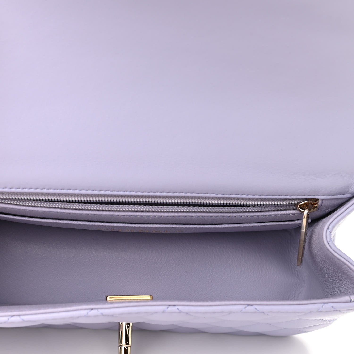 Chanel Lambskin Quilted Mini Top Handle Rectangular Flap Light Purple 5 of 10