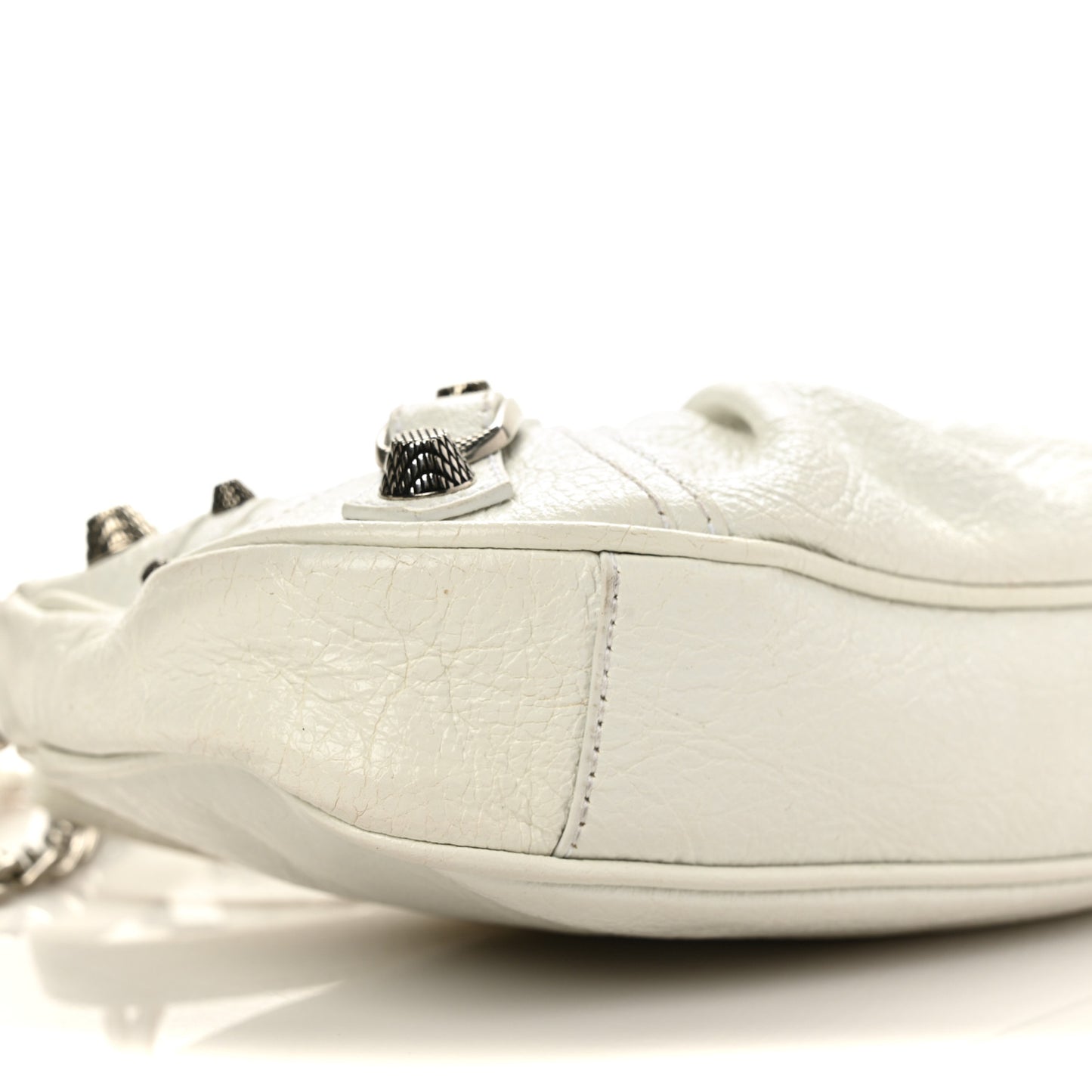 Agneau Arena Le Cagole Mini Purse With Chain Optic White