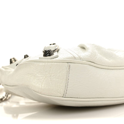 Balenciaga Agneau Arena Le Cagole Mini Purse With Chain Optic White 7 of 8