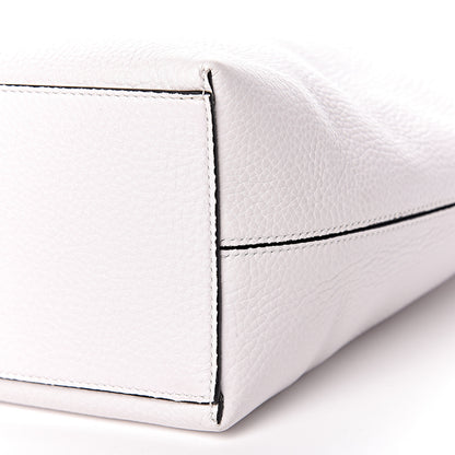 Valentino Garavani Grained Calfskin Rockstud Shoulder Tote Optic White 8 of 9