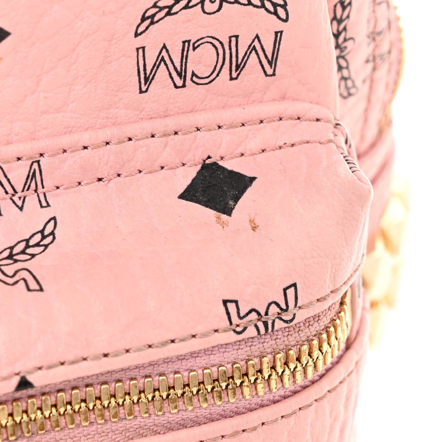 MCM Visetos Side Stud X-Mini Stark Backpack Soft Pink 11 of 11