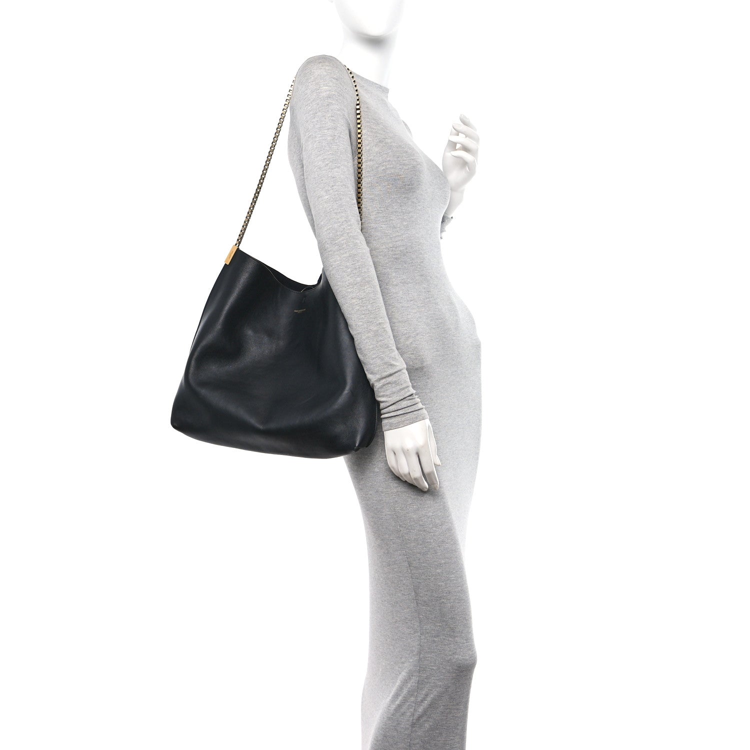 Saint Laurent Calfskin Medium Suzanne Hobo Black 2 of 11