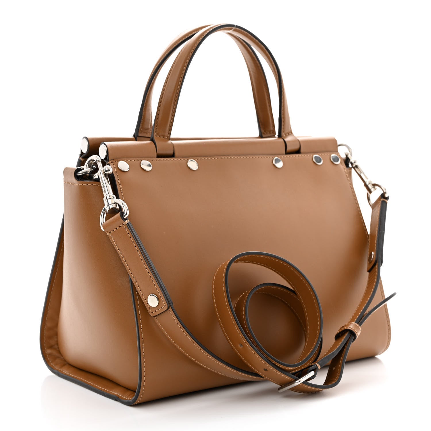 Mulberry Smooth Calfskin Stud Iris Tote Teak 3 of 12