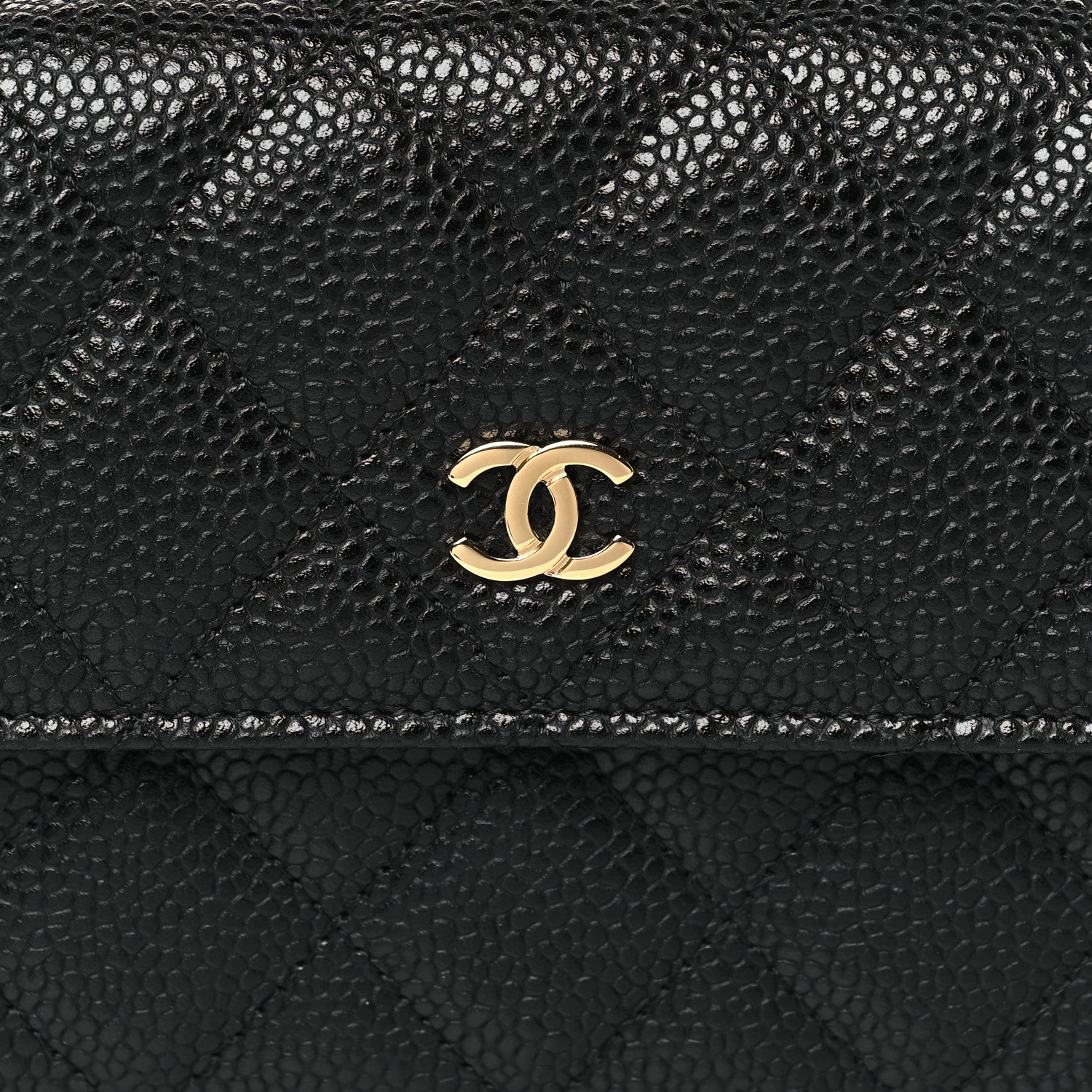 Chanel Caviar Quilted Large Gusset Flap Wallet Black 9 of 10