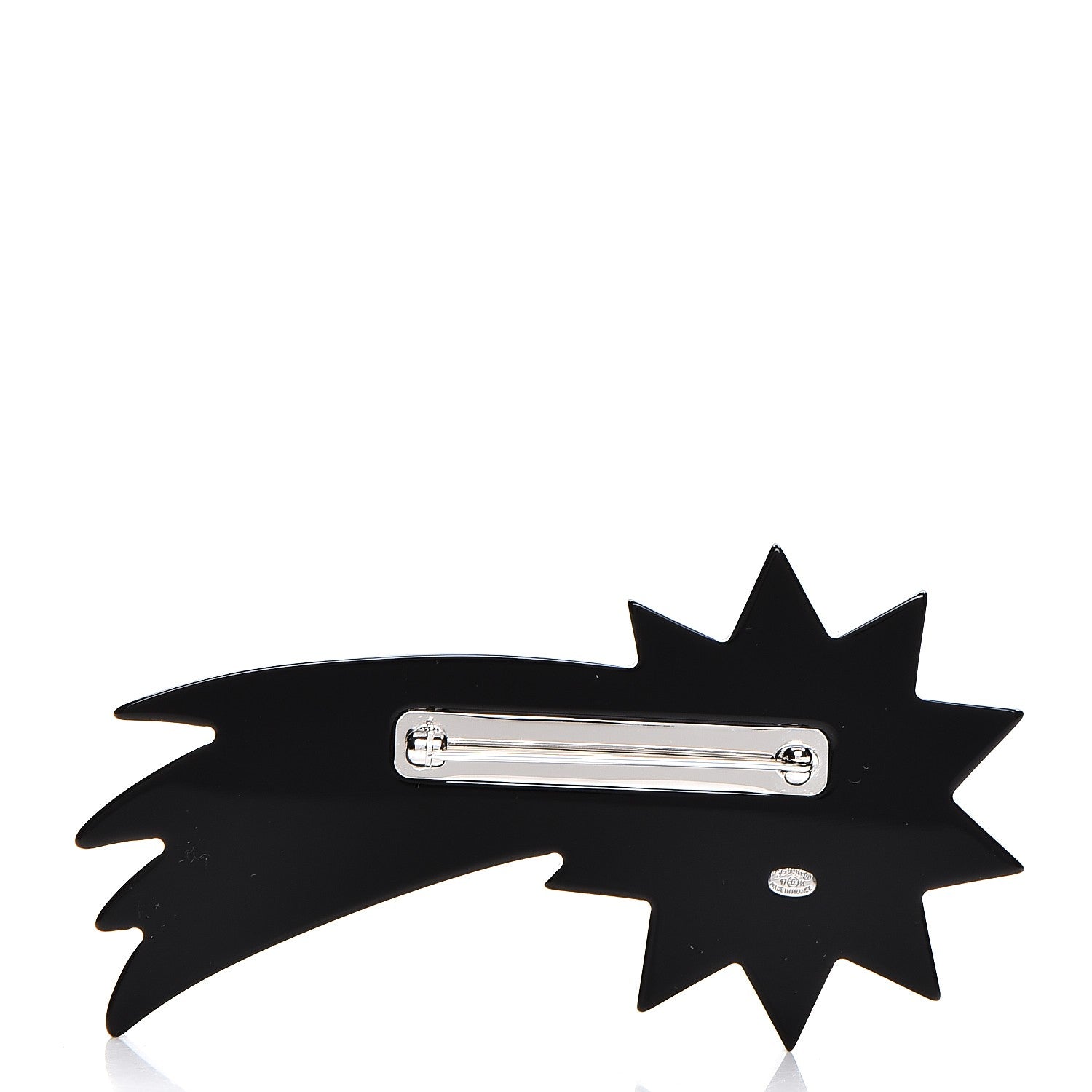 Chanel Glittered Resin Strass Shooting Star Brooch Black Purple Green 3 of 5