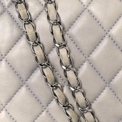 Chanel Lambskin Quilted Jumbo Coco Rain Flap Grey 26 of 27