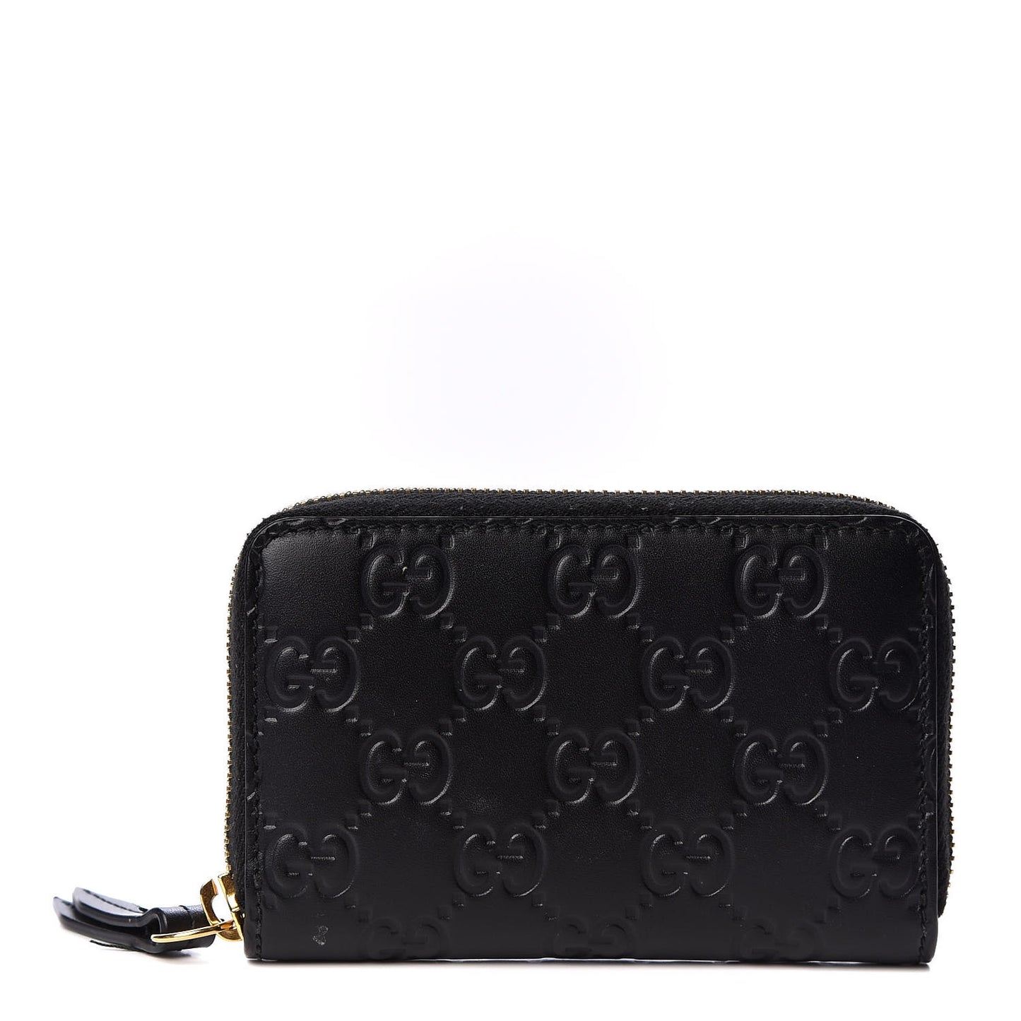 Guccissima Zip Around Card Case Black