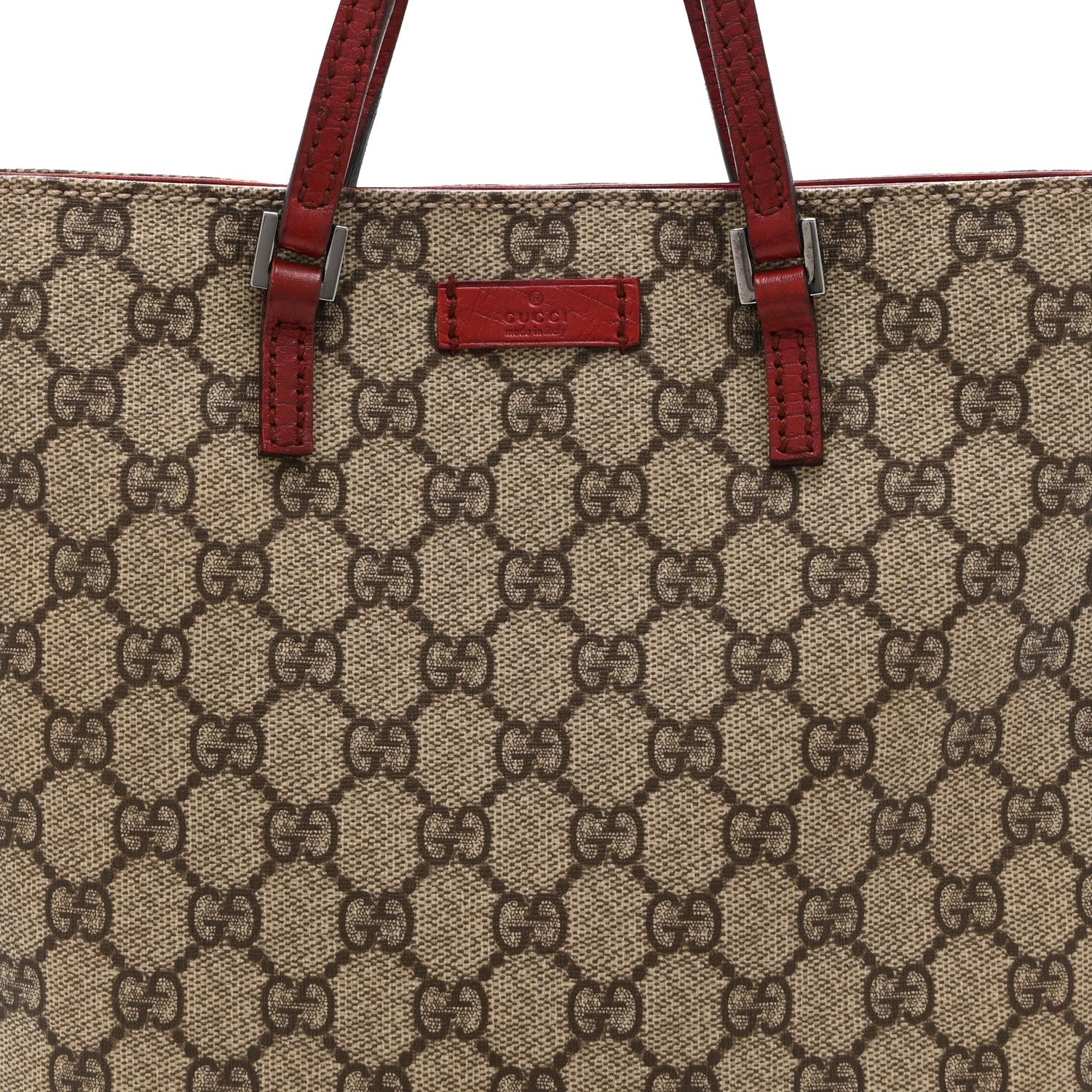 Gucci GG Plus Monogram Vertical Tote Red 8 of 10