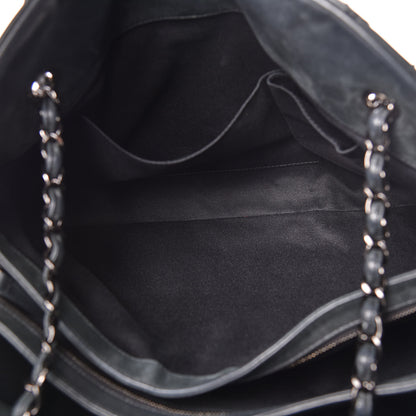 Chanel Iridescent Calfskin Large Just Mademoiselle Bowling Bag Black 7 of 15