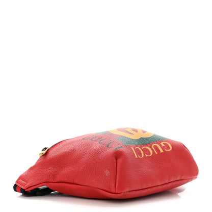 Gucci Grained Calfskin Small Logo Belt Bag Hibiscus Red 4 of 11
