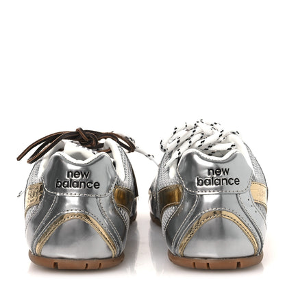 Miu Miu X NEW BALANCE Metallic Calfskin Mesh 530 SL Sneakers 39.5 Argento Platino 6 of 11