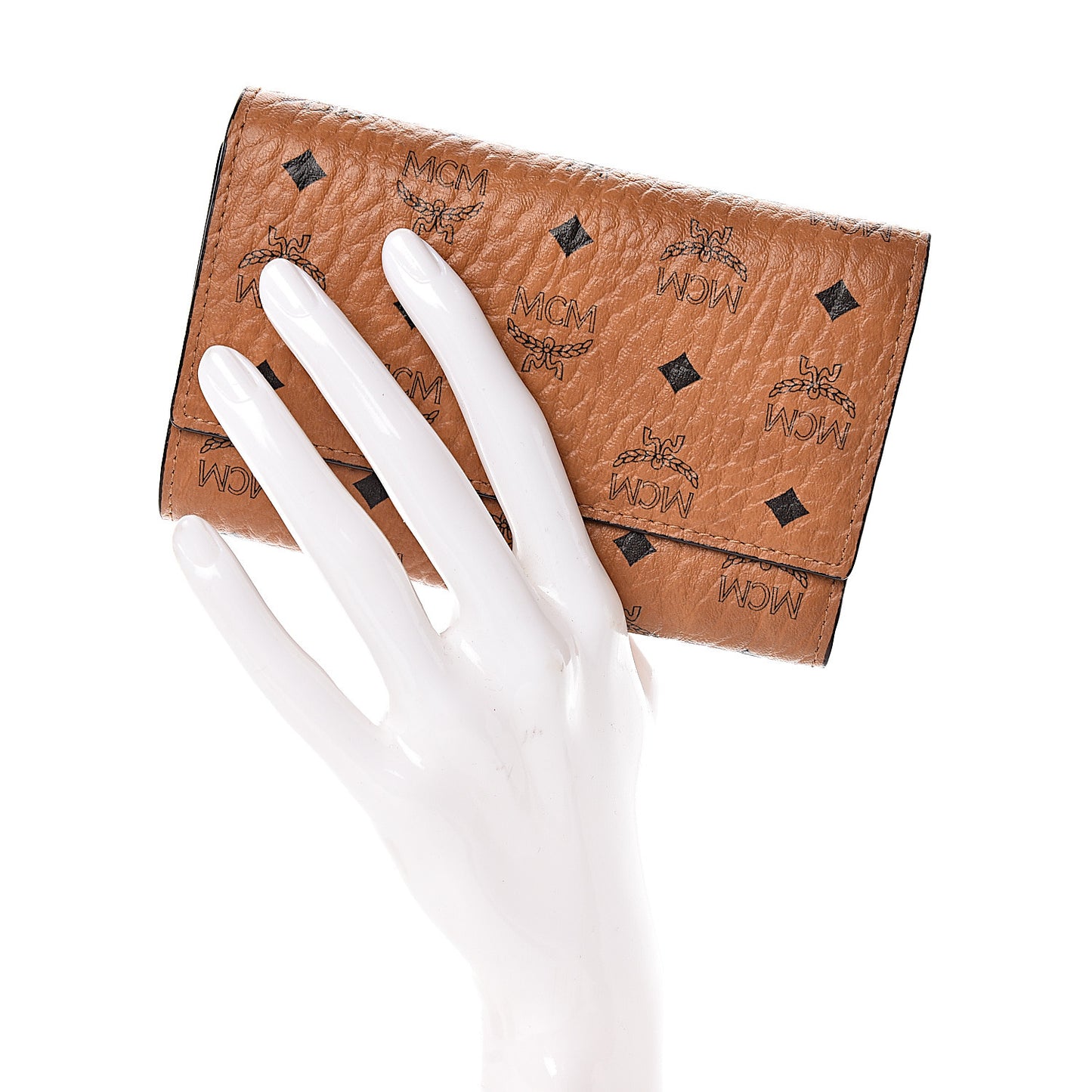 Visetos Tri-Fold Wallet Cognac