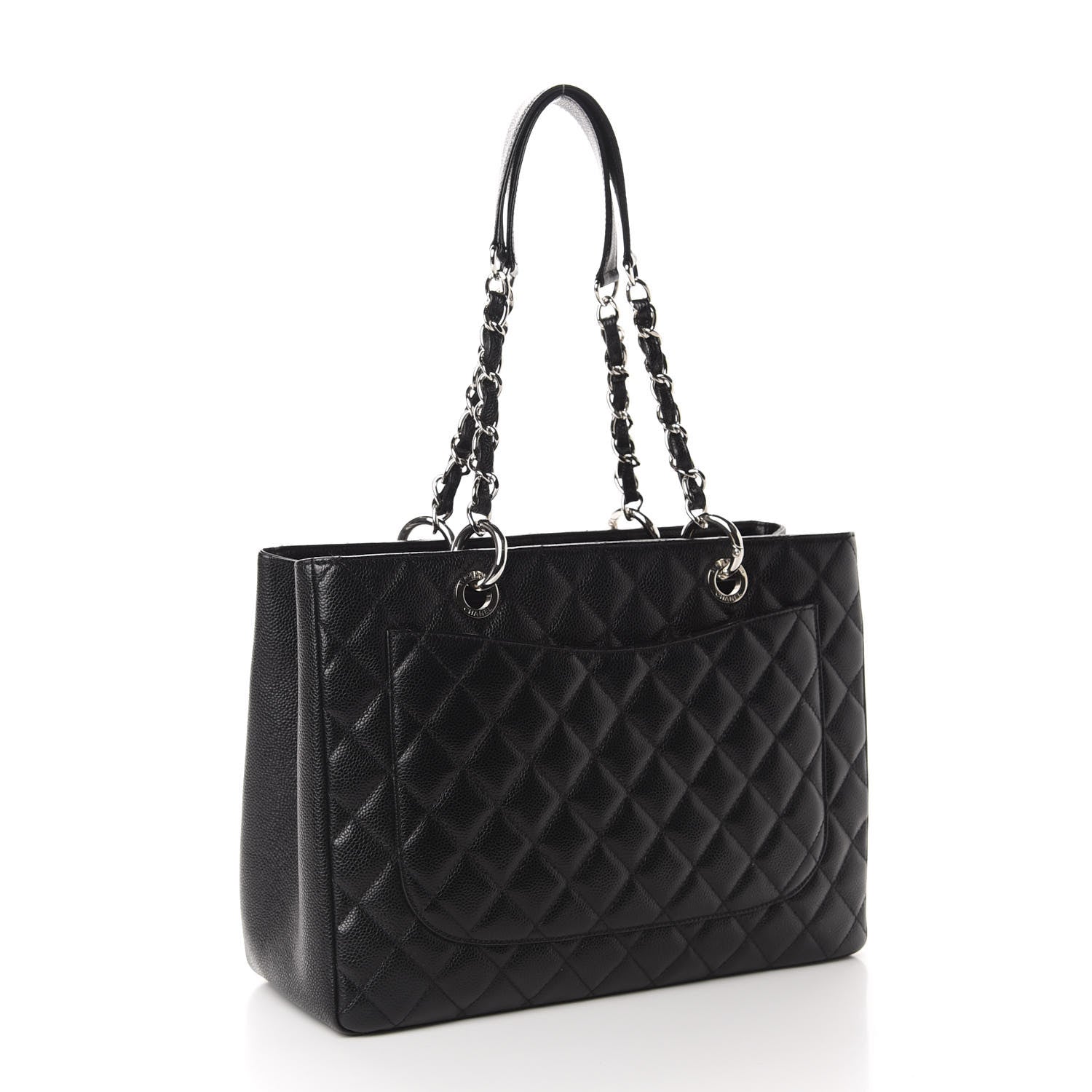 Chanel Caviar Quilted Grand Shopping Tote GST Black 3 of 10